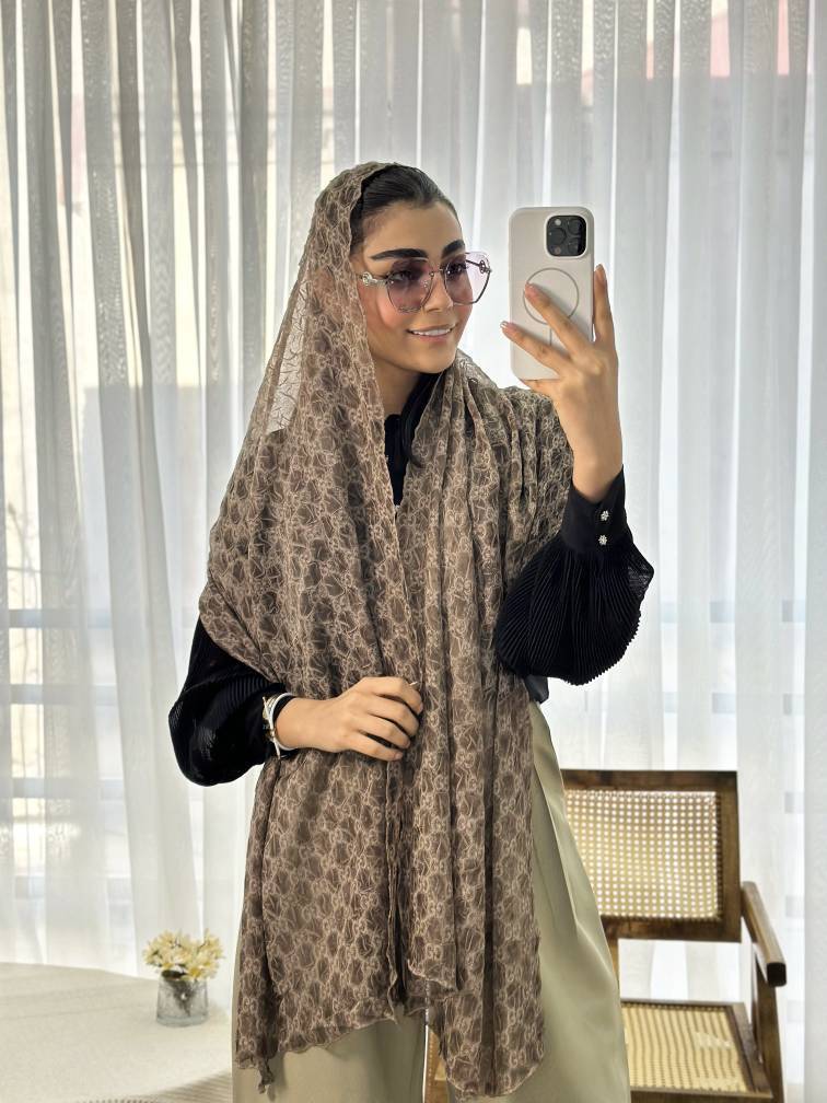 شال حریر پفکی مارک وارداتی