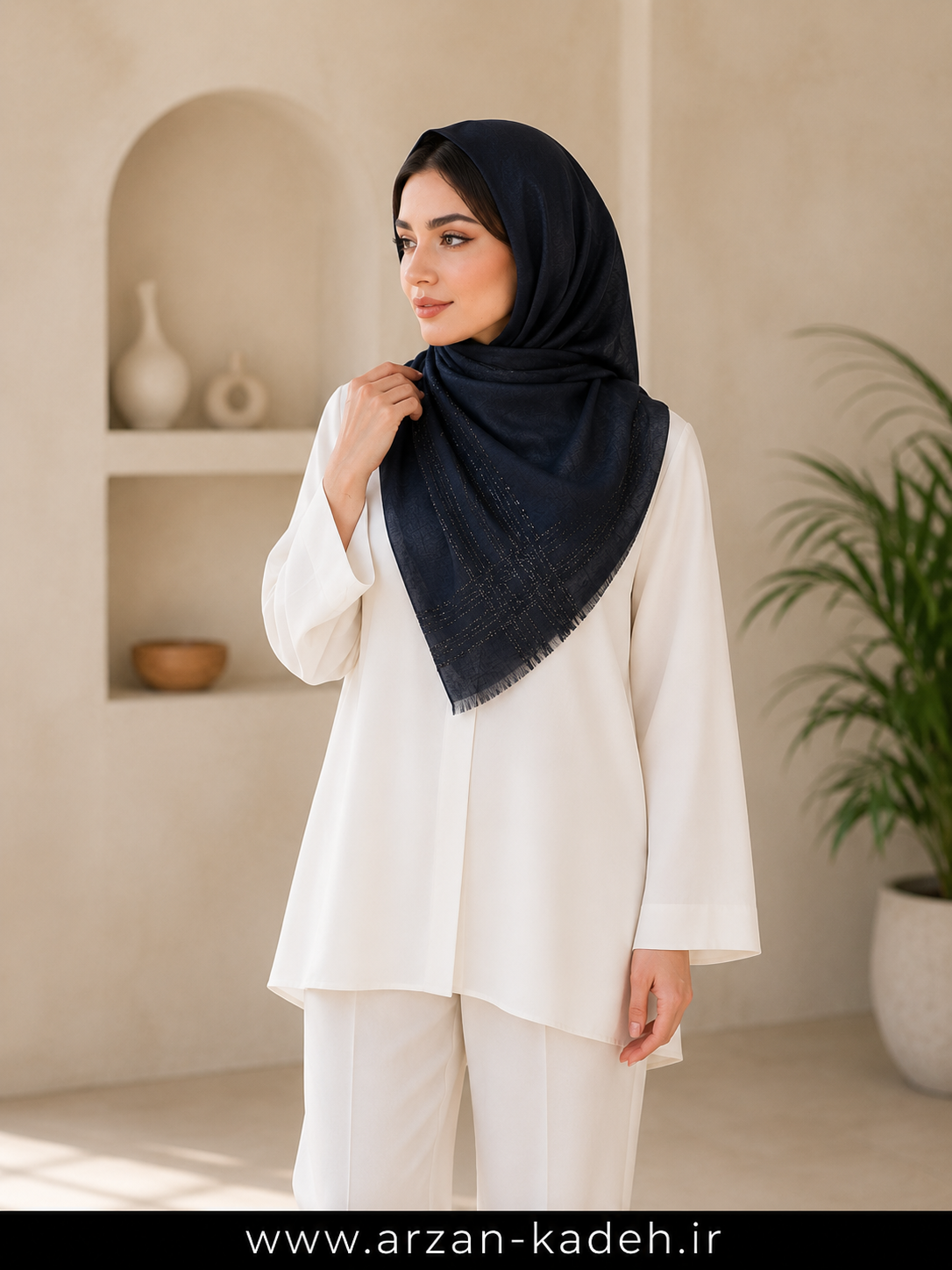 روسری نخی زنانه دور ریش