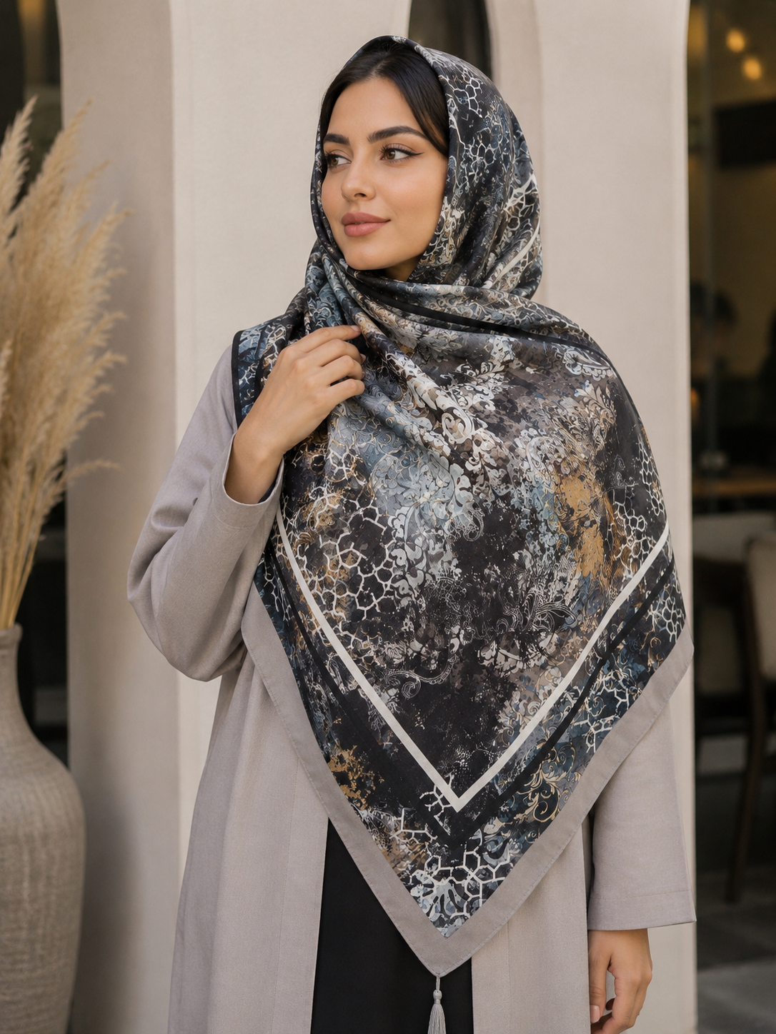 روسری نخ فلامنت دیجیتال