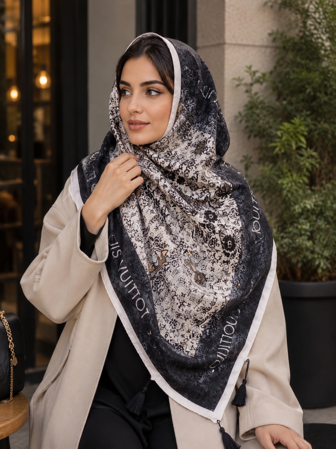 روسری نخ فلامنت دیجیتال
