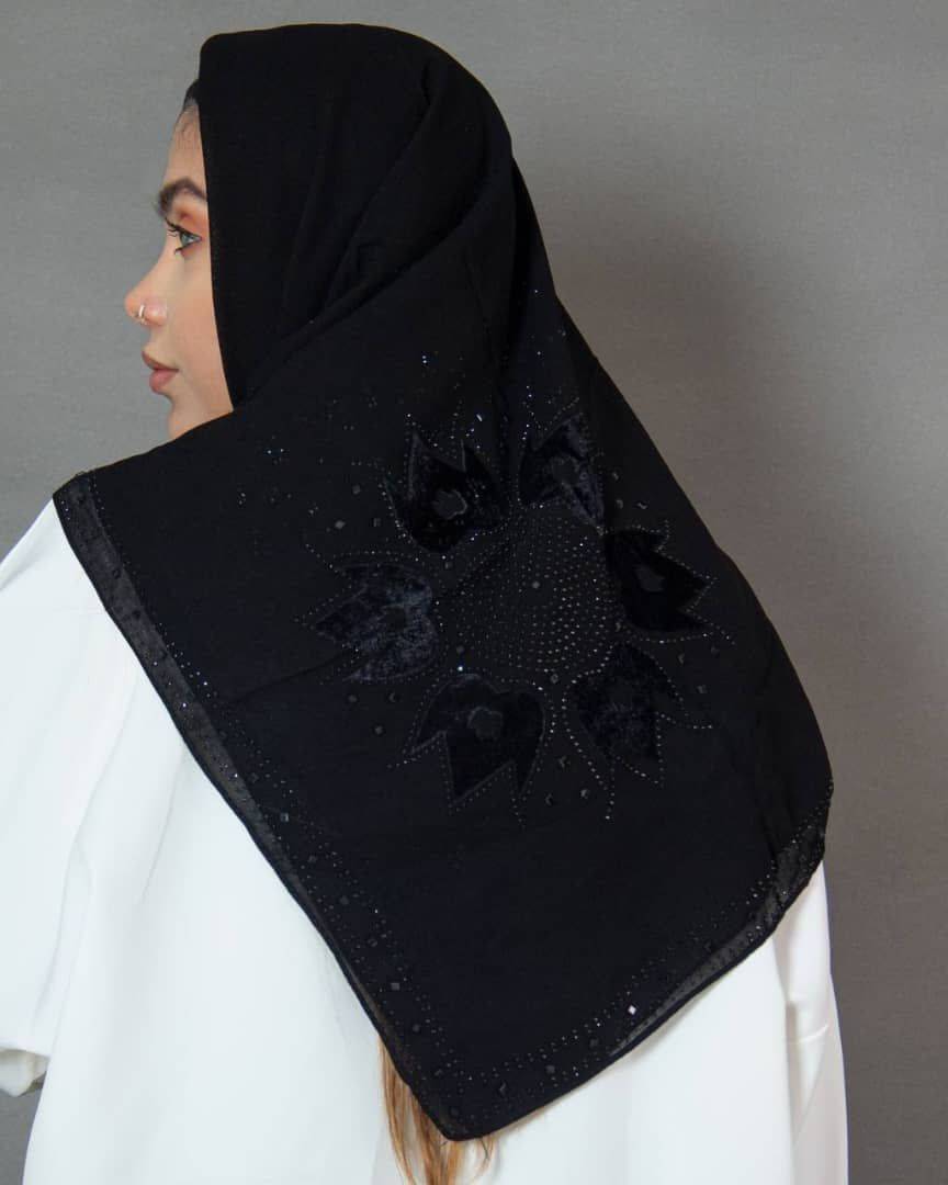 روسری مجلسی نگین مخمل مزونی