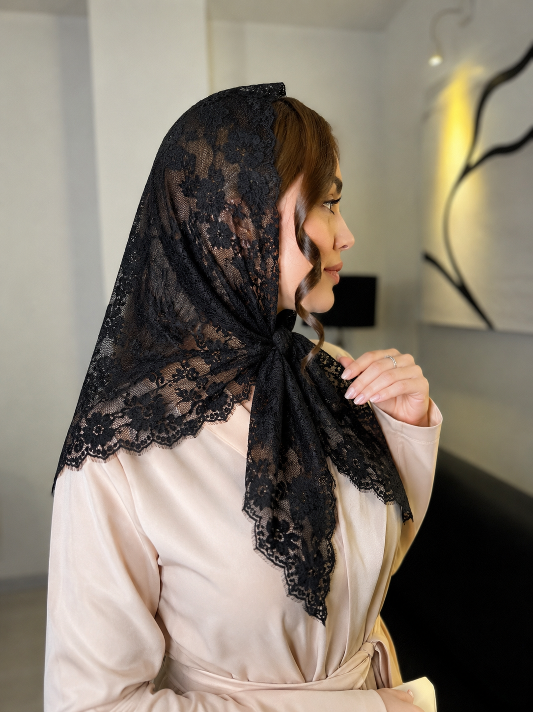 روسری دانتل سه گوش