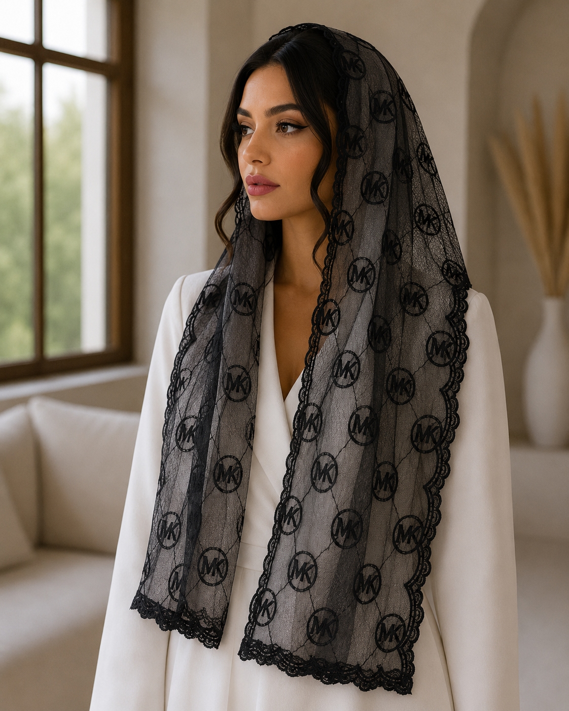 شال مجلسی گیپور وارداتی طرح mk