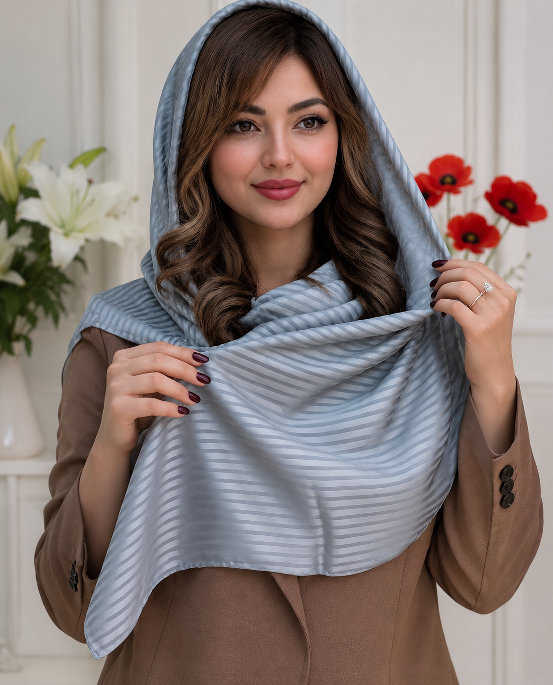 روسری ژان ژان راه راه قواره ۱۰۰