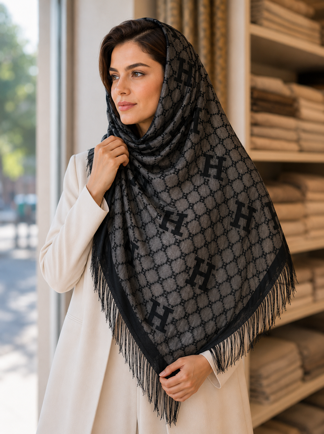 روسری مجلسی مخمل زنانه