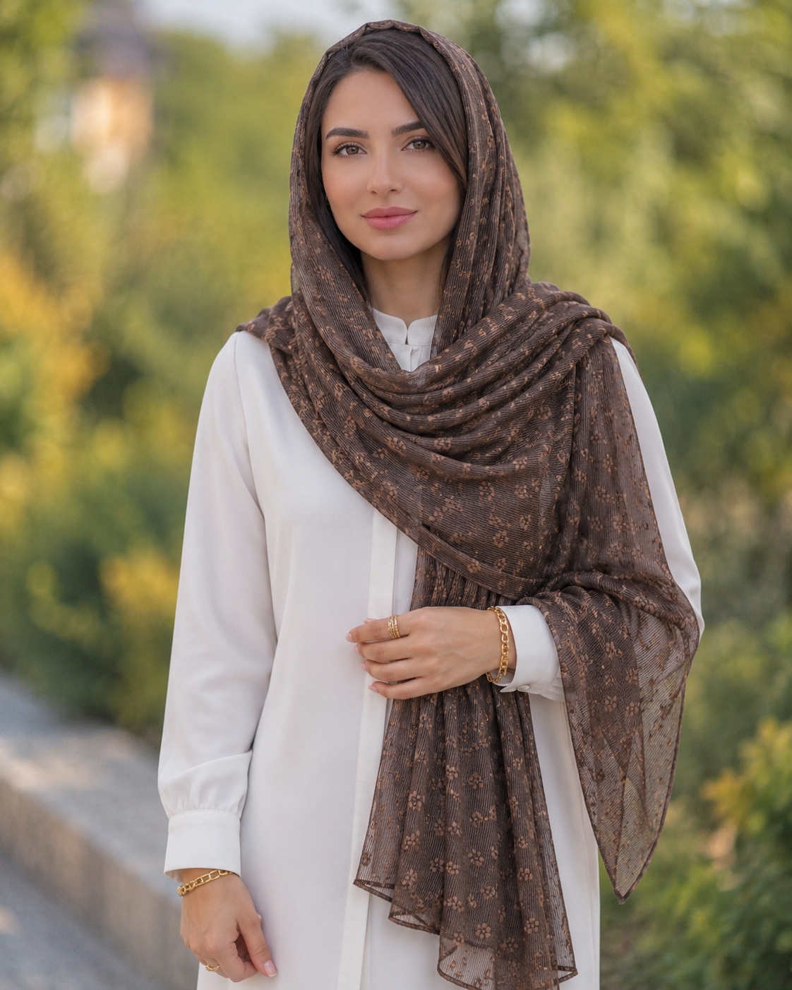 شال پیگمنت زنانه مدل شکوفه