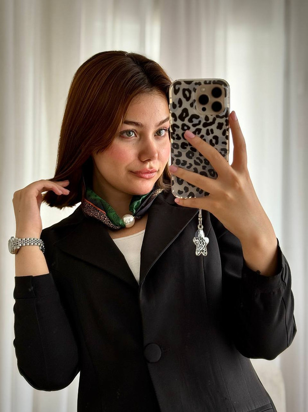 دستمال گردن زنانه مغناطیسی ابریشم مامی وارداتی