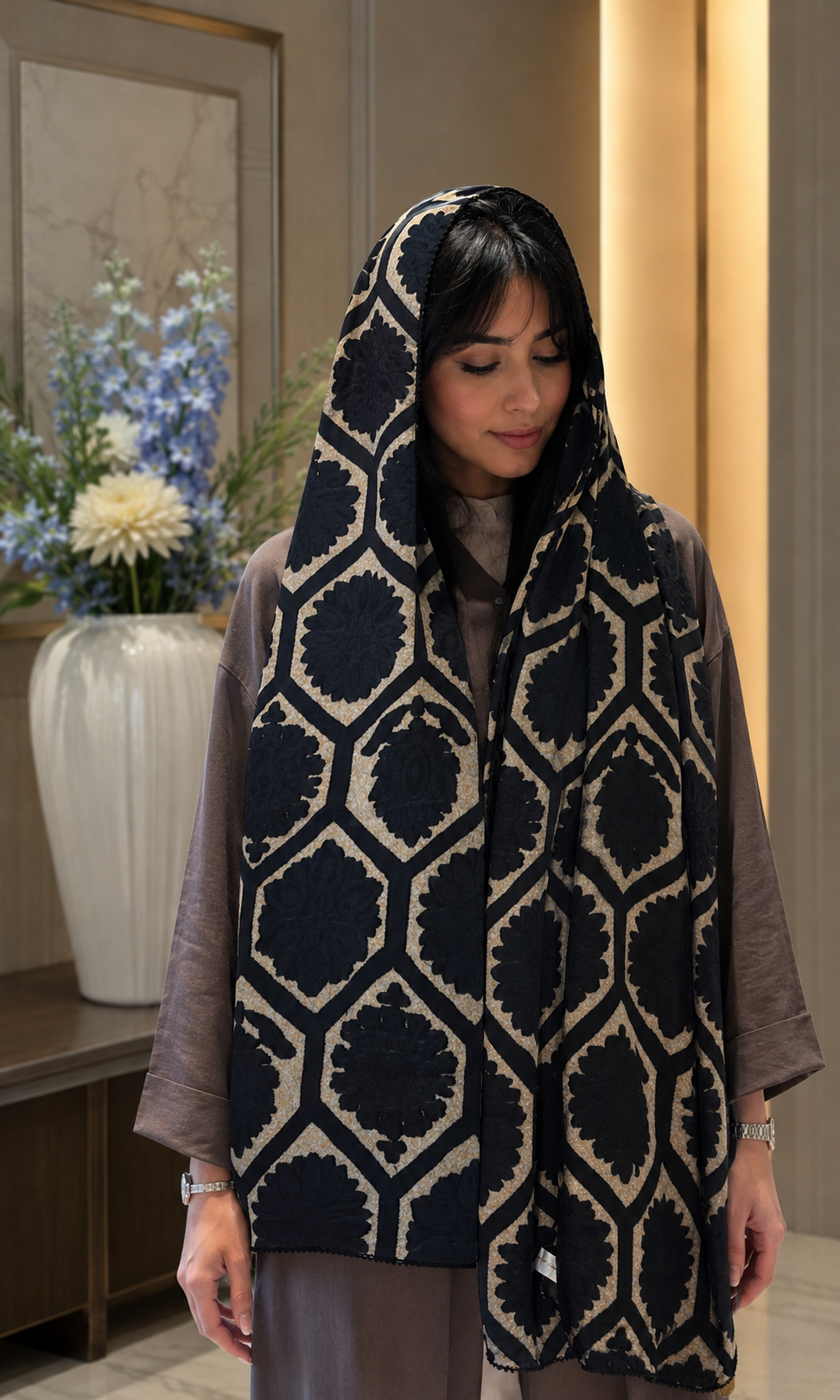 شال دووره دور منجوقی زنانه