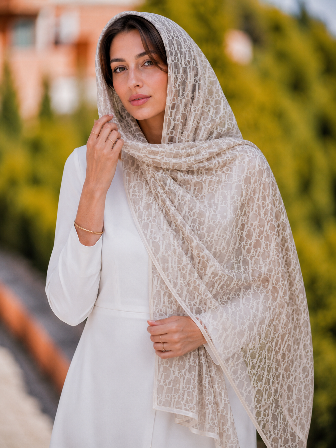 شال حریر ابریشم مجلسی زنانه مدل دیور