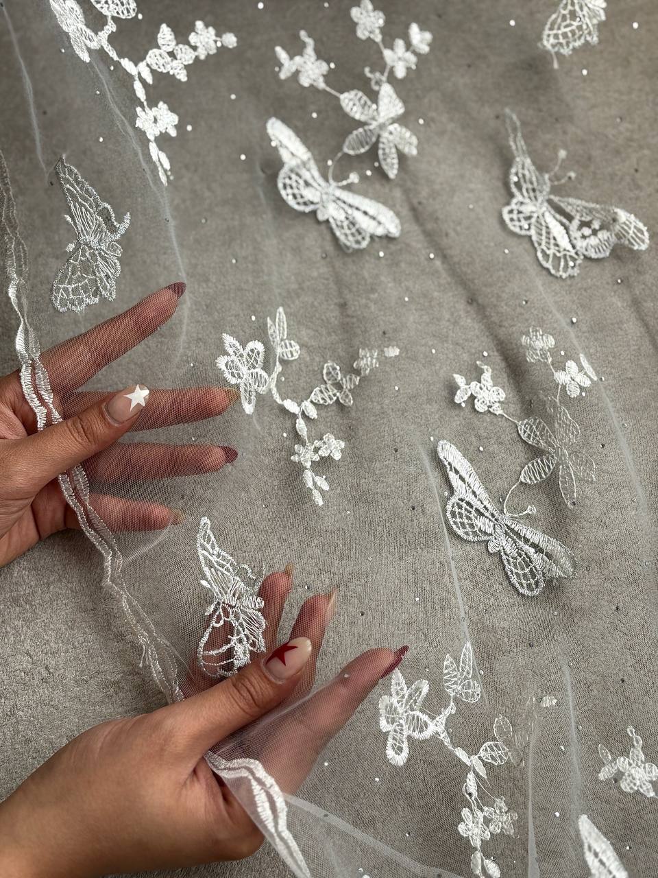 شال مجلسی زنانه سرمه دوزی نگین دار