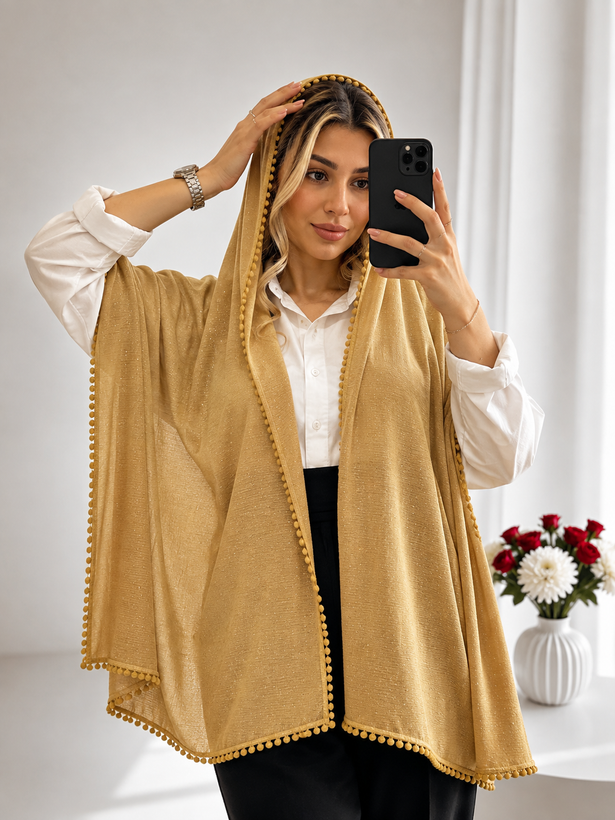 شال مجلسی زنانه شاین دور عدسی
