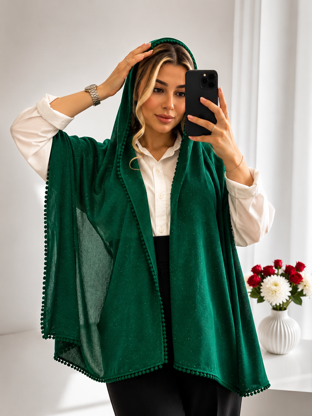 شال مجلسی زنانه شاین دور عدسی