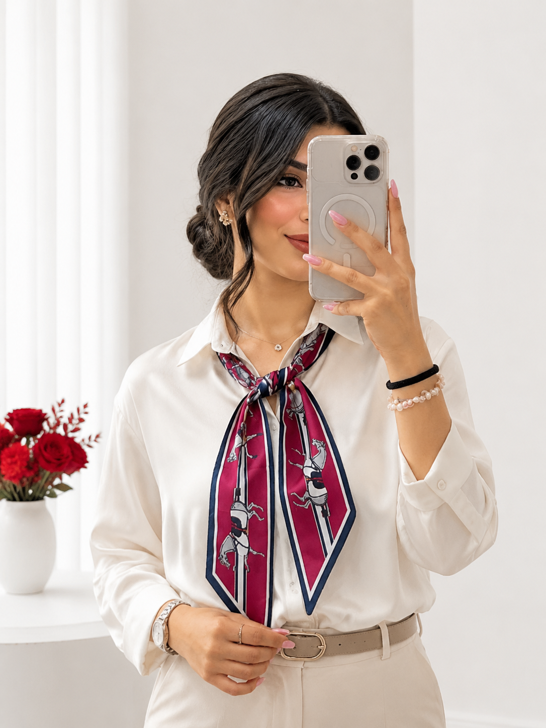 باندانا ژاکارد مجلسی زنانه