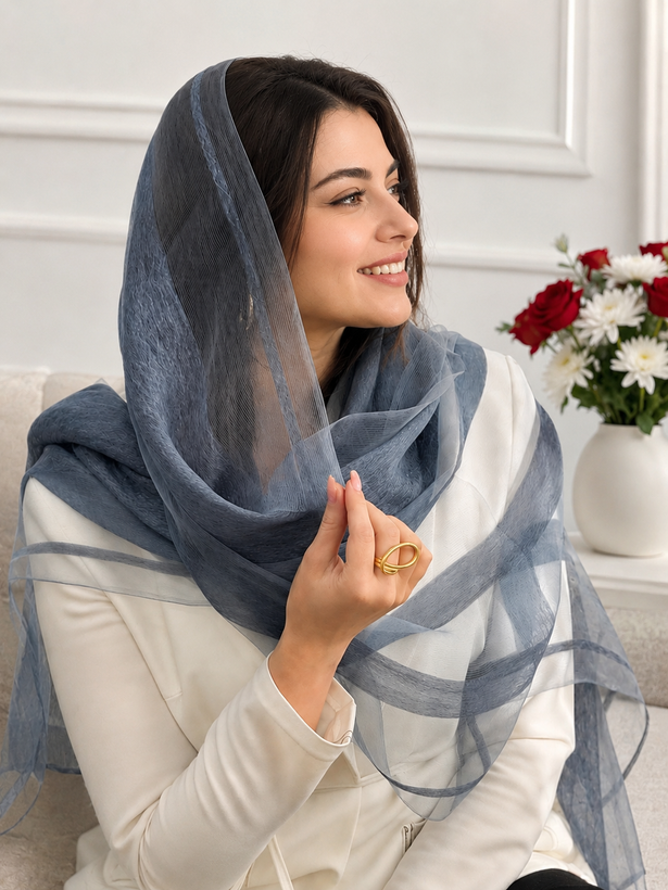 شال ابریشم تافته مجلسی زنانه