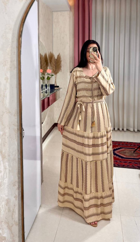 پیراهن هندی زنانه منجوق دوزی کار دست