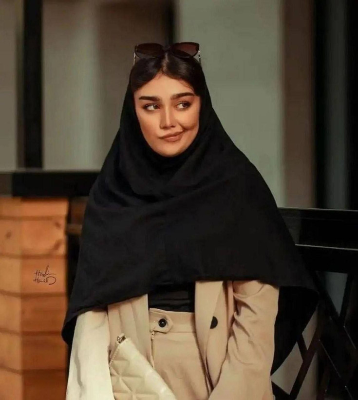 مقنعه نخی مشکی زنانه اصل بروجرد ۱۰۰