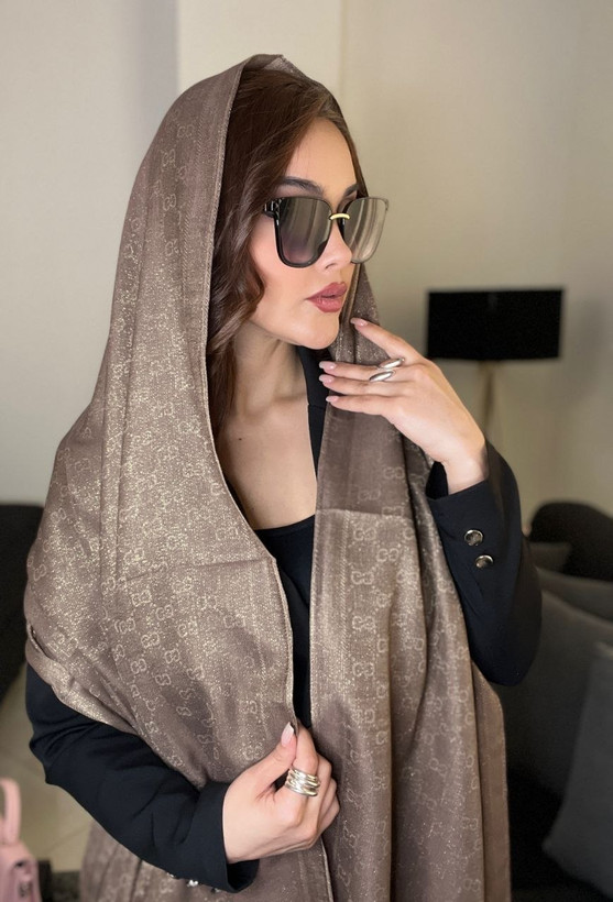 شال کشمیر لمه دار مجلسی زنانه مدل گوچی