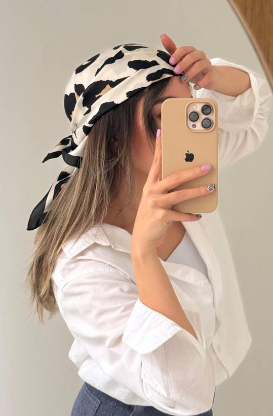 مینی اسکارف ابریشم مجلسی زنانه