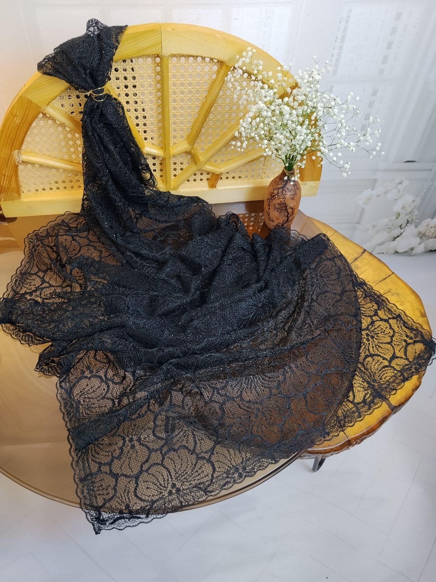 شال گیپور مجلسی زنانه نگین دار