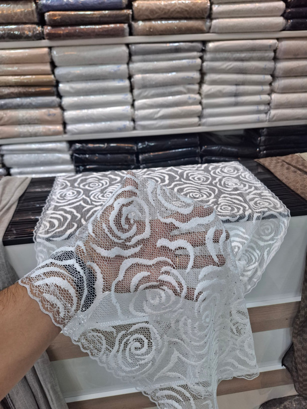 شال گیپور گلدار نگین دار مجلسی زنانه