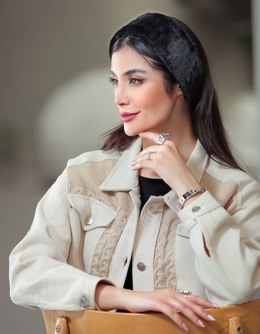 هدبند پاییزه خزدار مجلسی زنانه