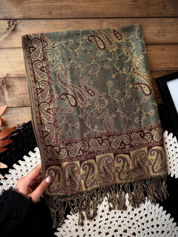 شال سنتی مجلسی زنانه مدل ترمه