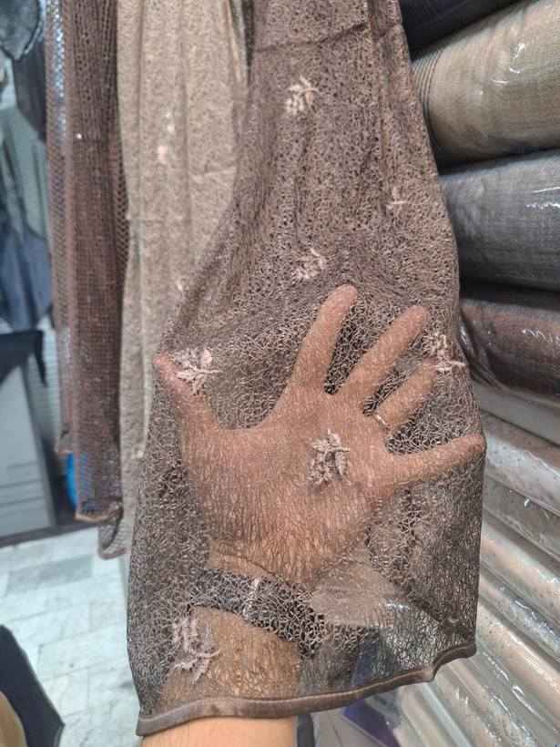 شال عنکبوتی گلدوزی مجلسی زنانه