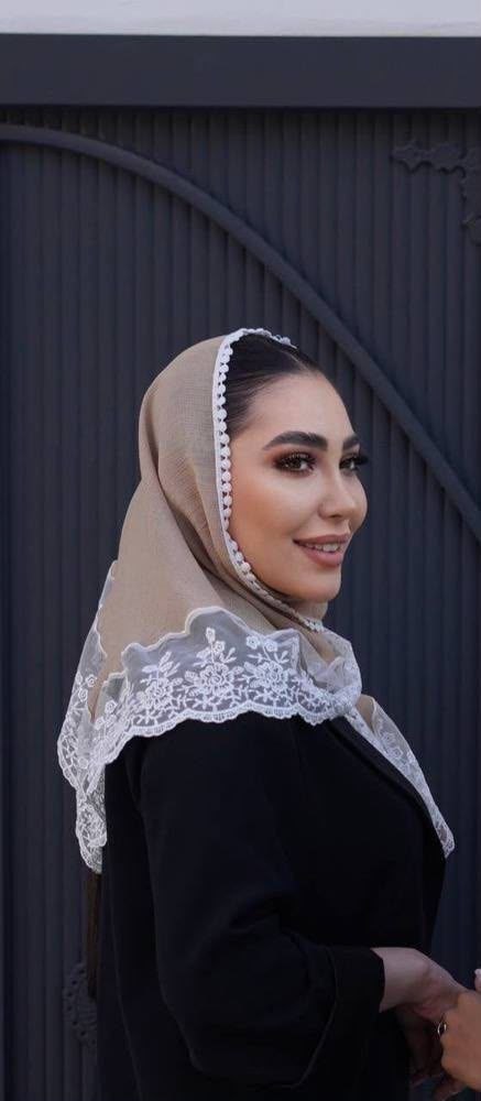 روسری سه گوش دور عدسی زنانه قواره ۹۰