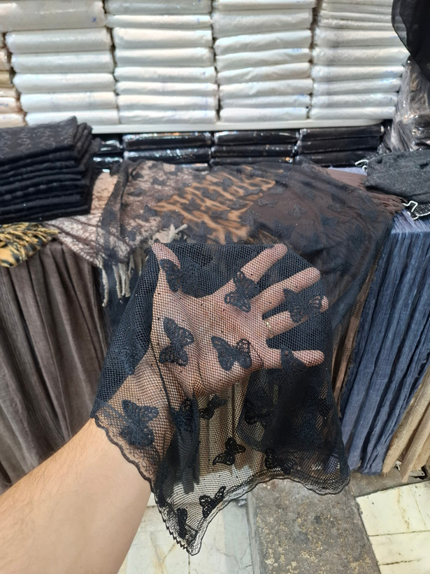 شال گیپور نگین کارشده مجلسی زنانه