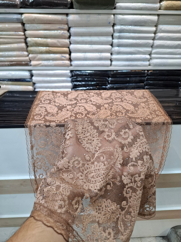 شال گیپور نگین کارشده مجلسی زنانه