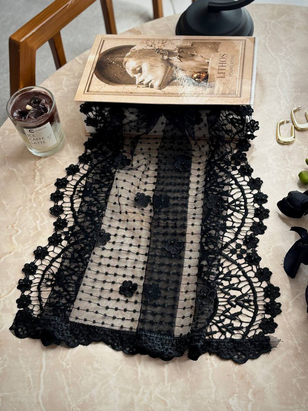 شال مجلسی زنانه گلدوزی مرواریدی