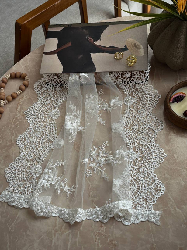 شال مجلسی زنانه گل دوزی مرواریدی
